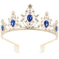 thumbnail image 1 of KAKOWELY Tiara Corona Tiara de Cristal Accesorio para el Cabello de Novia de Boda Tocado de Cristal Tocado, 1 of 5