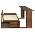 thumbnail image 6 of Queen Daybed with Removable Desk & Storage, 4-in-1 Convertible Sofa Bed with Hydraulic Side Table and Drawers, Multifunctional Bed for Small Spaces, Espresso, 6 of 13