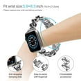 thumbnail image 3 of Dwitch Compatible With Apple Watch Band 42mm 44mm 45mm 46mm 49mm, Fashion Cowboy Chain Stainless Steel Metal Wristband Women Men Replacement for iWatch SE Series Ultra 2/1 10/9/8/7/6/5/4/3/2/1,Silver, 3 of 6