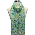 thumbnail image 2 of Green Floral Print Summer Scarf, 2 of 4