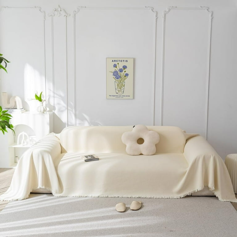 Y HUANWUYU Waterproof Stain Resistant and Scratch proof Sofa Cover Comfortable Breathable and Machine Washable Ideal for 2 Cushion Couch Pet and Cat