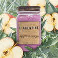 thumbnail image 3 of Natural Organic Apple & Sage Soy Wax Candle, Eco-Friendly & Handcrafted, Aromatherapy & Massage Oil - Quarentine Essentials by Carla Miles, 3 of 7