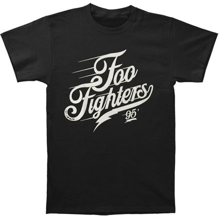 Foo Fighters Men's  Script Logo Mens Soft T Slim Fit T-shirt