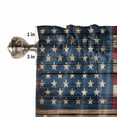 thumbnail image 5 of Hokiten Rod Pocket Curtain Valance, Vintage American Flag Farmhouse Window Valance for Living Room, Bedroom, Kitchen Retro Red Blue Flag 42"W x 18"L, 5 of 8
