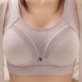 thumbnail image 2 of Gibobby Brasieres para mujer Ropa interior Sexy con estampado de hebilla frontal de encaje para mujer, sin llantas, sujetador de talla grande de encaje(Gris,40), 2 of 3