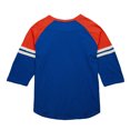 thumbnail image 3 of Men's Mitchell & Ness Royal New York Mets Cooperstown Collection Legendary Raglan Slub Henley 3/4-Sleeve T-Shirt, 3 of 5