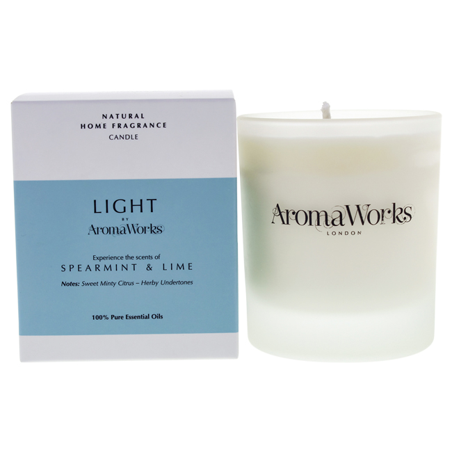 Aromaworks Light Candle Spearmint and Lime by Aromaworks for Unisex