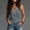 Gray, variant on CYMMPU Women's Washed Cotton V-Neck Tank Top, Relaxed Slimming Fit Sleeveless Shirt, Casual Linen Blend Style for Daily Wear Navy L