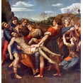 thumbnail image 2 of Raphael 15x15 Gold Ornate Wood Framed with Double Matting Museum Art Print Titled - The Deposition, 2 of 4