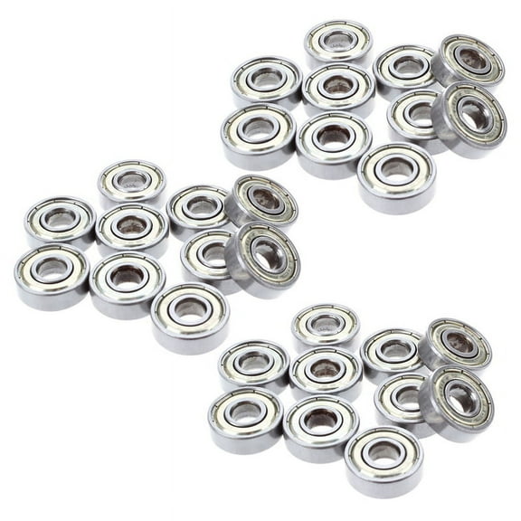 30 Pcs. Miniature Deep Groove 608 ZZ 8 x 22 x 7mm Bearing Steel
