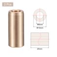 thumbnail image 2 of Uxcell 6mm x 10mm x 25mm Sleeve Bearings Wrapped Oilless Bushings Cast Brass 2 Pack, 2 of 5