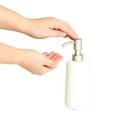 thumbnail image 2 of iDesign Eco Vanity Ceramic Refillable Tall Soap Dispenser, Coconut White, 2 of 7