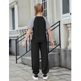 thumbnail image 4 of Arshiner Girls' Casual Sets Short Sleeve T-Shirt Top and Sweatpants with Pockets, 4 of 6