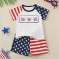 thumbnail image 6 of NOLDARES 4th of July Baby Boy Outfit Short Sleeve T-Shirt and Elastic Waist Shorts with Pockets 2Pcs Summer Clothes American Flag Print(Blue,6-12 M), 6 of 7