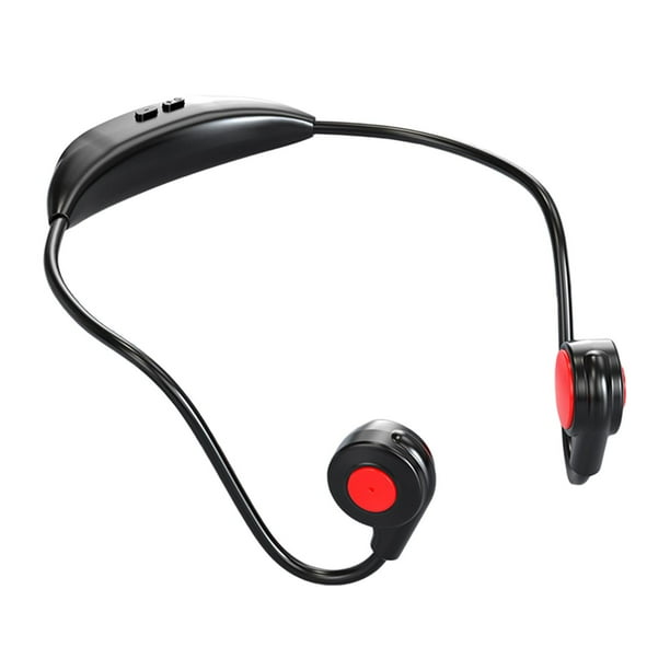 Auriculares Auricular Ergonómico con Micrófono Alta Sensibilidad V5.3 Ligeros Deportivos negro rojo