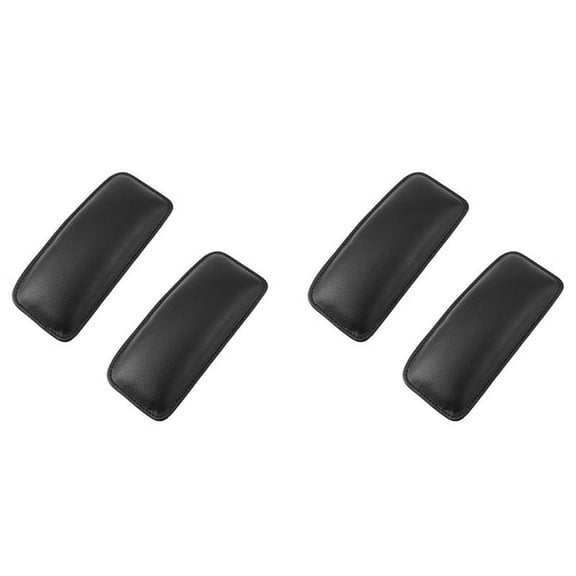 Universal Car Armrest Cushion Automotive Soft Leather Center Console Knee Pad Door Armrest Elbow Pad Comfort Pillow,4PCS,4 * Car Armrest Cushion,Black