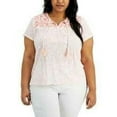 thumbnail image 5 of MSRP $50 Style & Co Womens Printed Embroidered Tassel-Tie Top White Size Medium, 5 of 6