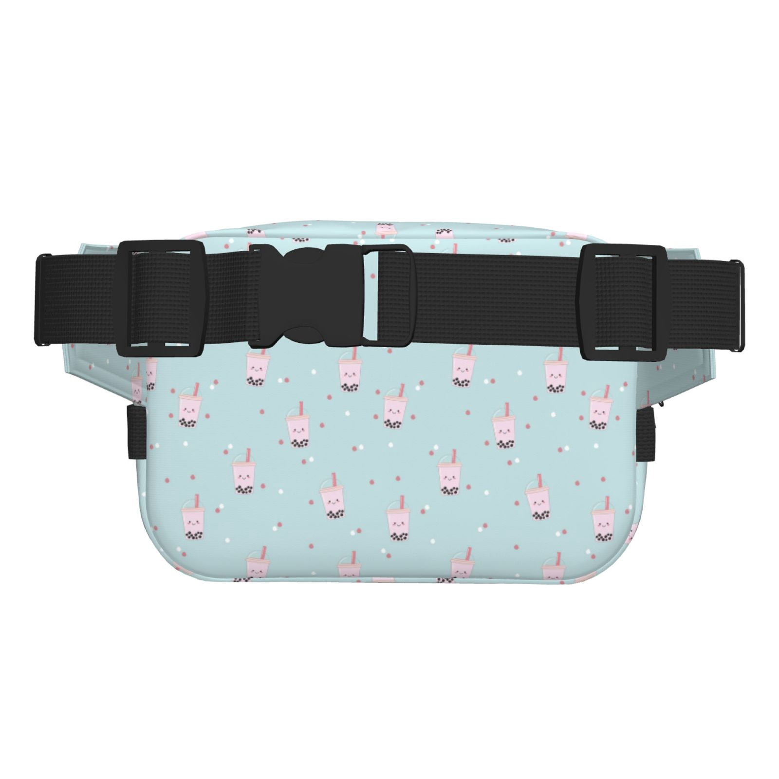Fuzoiu Milk Tea1 Print Unisex Square Double Layer Waist Bag,Crossbody Fanny Pack Travel Workout Accessory