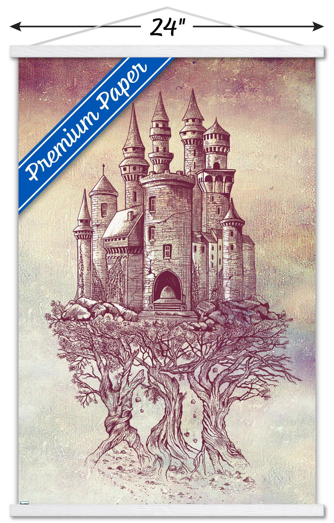 Rachel Caldwell - Castle in Trees Wall Poster with Magnetic Frame, 22.375" x 34"