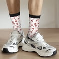 thumbnail image 6 of Gukieu Lips Kiss Print Contrast Color Mid-calf Socks, Sweat-wicking Athletic Socks, Unisex Clothing Accessories, 6 of 6