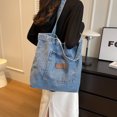 thumbnail image 1 of Bolso de mezclilla para mujer Bolso de verano para las axilas Bolso de hombro Bolso de compras (Azul claro), 1 of 7