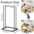 thumbnail image 2 of Large Capacity Hanger Stacker Rack for Adults and Children Stainless Steel Detachable Hanger Storage Organizer Space-saving Clothes Hanger Holder for Home Laundry Closet, 2 of 10