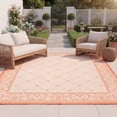 thumbnail image 3 of Safavieh Courtyard Gaus Oriental Indoor/Outdoor Area Rug, Natural/Terracotta, 5'3" x 7'7", 3 of 10