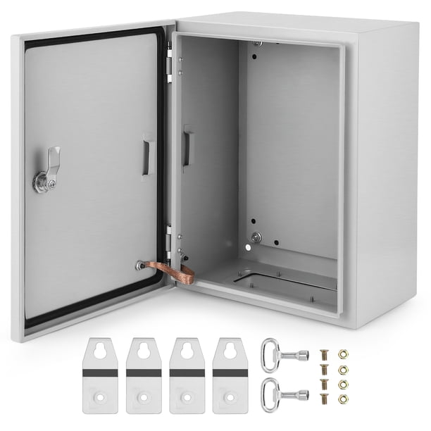 Yeshouse caja eléctrica de acero IP66, a prueba de agua y polvo, con cerradura y placa de montaje, ideal para conexiones eléctricas en proyectos de interior o exterior