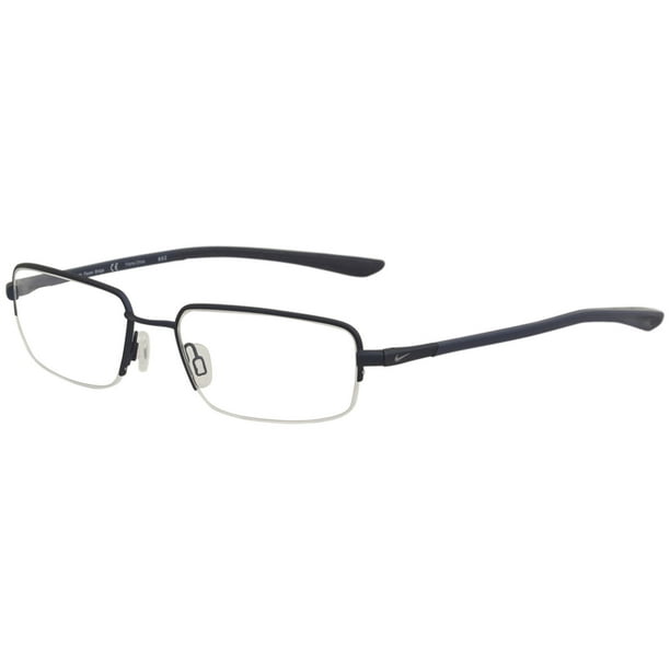 Nike Men's Eyeglasses 4287 403 Satin Navy Half Rim Flexon Optical Frame 53mm