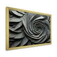 thumbnail image 2 of Designart "Abstract Floral Spiral in Grey Tones" Abstract Framed Wall Art Decor - Modern Grey Abstract Spirals Entryway Framed Wall Art Print, 2 of 6