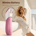 thumbnail image 2 of Nogroa Bikini Trimmer for Women, Pubic Hair Trimmer with Mirror & LED Light, Cordless Electric Razor Body Shaver for Trip, USB Rechargeable, IPX7 Waterproof, Ceramic Blade - for Silk Skin, 2 of 7