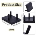thumbnail image 2 of 1 Set 2 Boxs Pine Wood Raw Mineral Display Holder Ball Stands for Mineral Agate Rectangle Black 105x80.5x45.5mm, 2 of 5