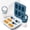 Blue, variant on Silicone Baby Fruit Feeders with Freezer Tray for Batch Prep, Set of 2 Safe & Convenient Includes Extra Pouches & Travel Lids, Dishwasher Safe, Blue