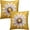 Daisy Dot Yellow, variant on Vintage Poppy Flower Pillow Covers Set of 2, 16"x16" Rustic Spring Summer Yellow Orange Floral Throw Pillowcases, Retro Cotton Cushion Cover for Sofa Couch Indoor Outdoor Decor