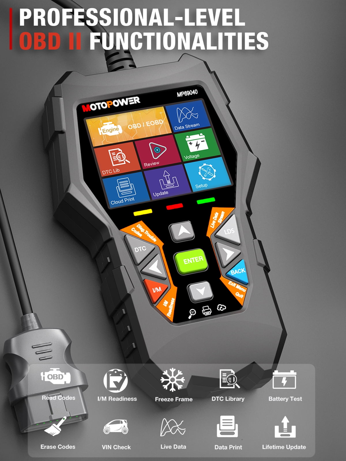 Motopower Car OBD2 Scanner Check Engine Fault Code Reader