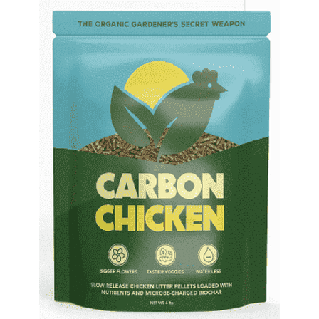 Carbon Chicken Organic All-Purpose Pelleted Slow-Release Soil Amendment, 4 lb Bag with Biochar and Manure Blend