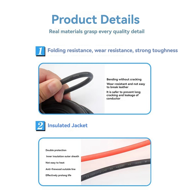 Solar Cable Solar to XT60 12AWG Charge Extension Cable Solar Panel Connector to XT60 Connector for Solar Generator F