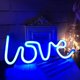 thumbnail image 1 of Letreros de neón con luz LED de amor, decoración de pared o mesa para bodas, fiestas, habitaciones infantiles, salas de estar, bares, pubs, hoteles, playas y ocio (azul), 1 of 5