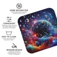 thumbnail image 3 of Honeii Outer Space Floating Numbers And Letters print Leather Coaster Set of 4, ideal for safeguarding your furniture from drinks spills and effortless cleanup-Square, 3 of 6