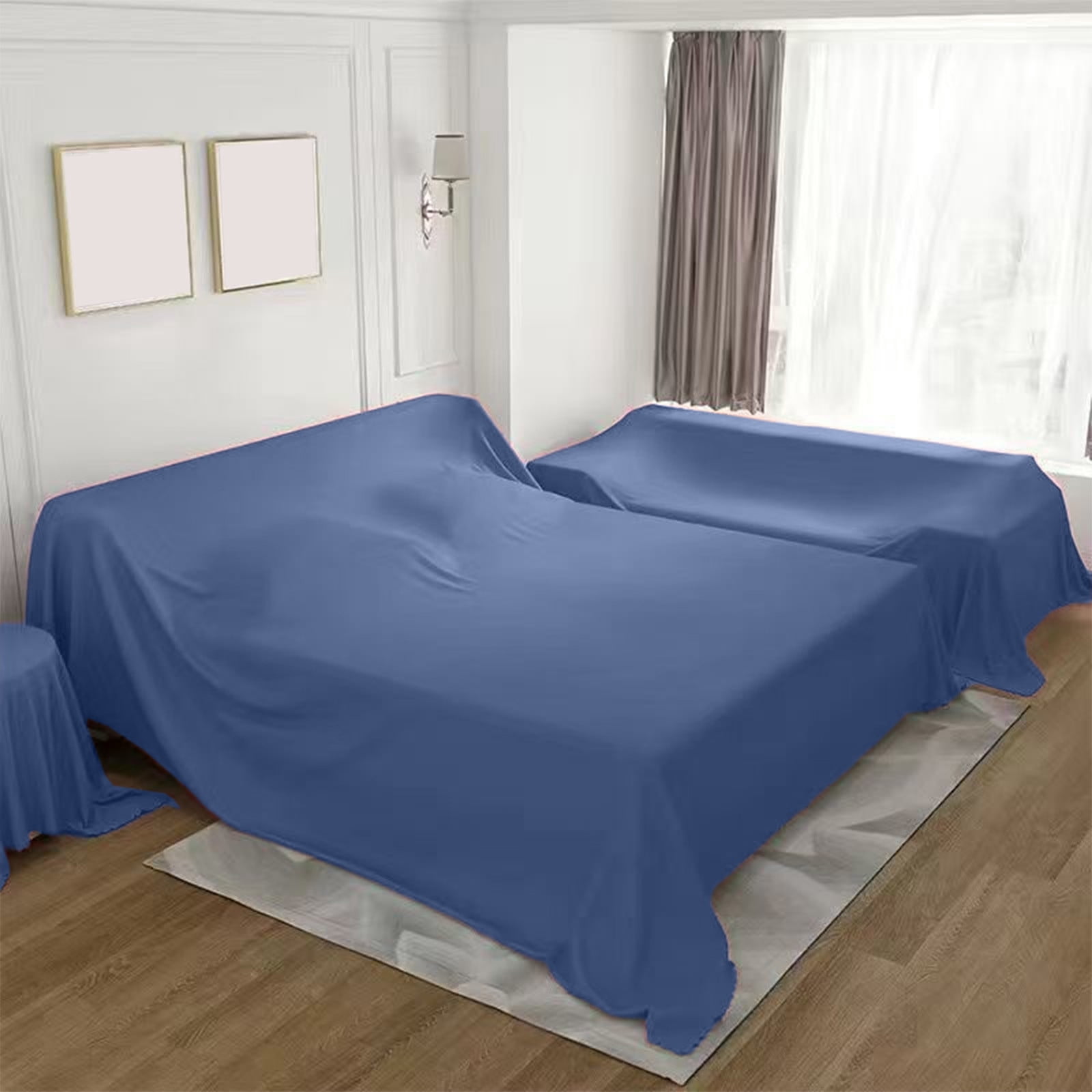 Lunxisen 2 pcs Duty Waterproof & Dustproof Sofa Storage Covers Mouldproof Bed Sofa Couch Furniture Protector Cover Shelter For Moving protection And Long Term Storage(2.4*2m)