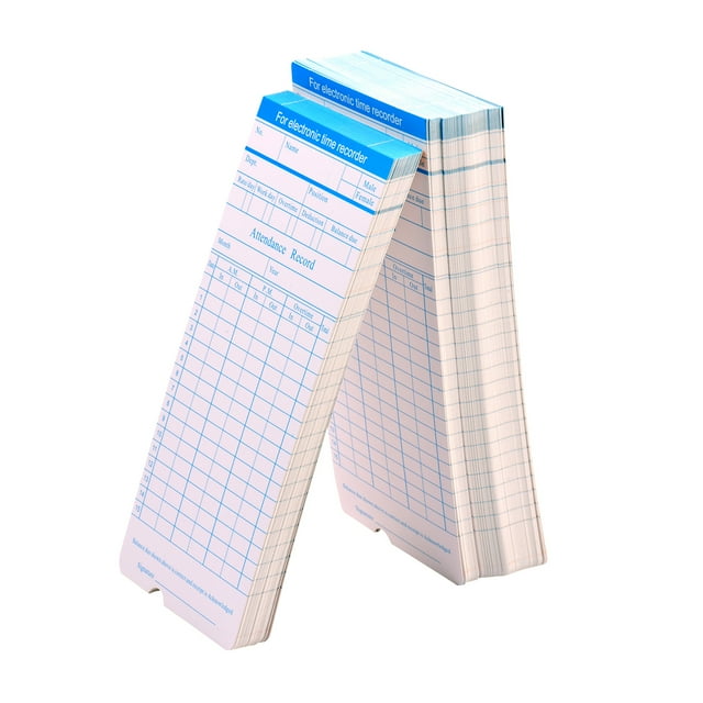 Abody 90pcs/ Pack Time Cards Timecards Monthly 2-sided 18 * 8.4cm for Employee Attendance Time Clock Recorder