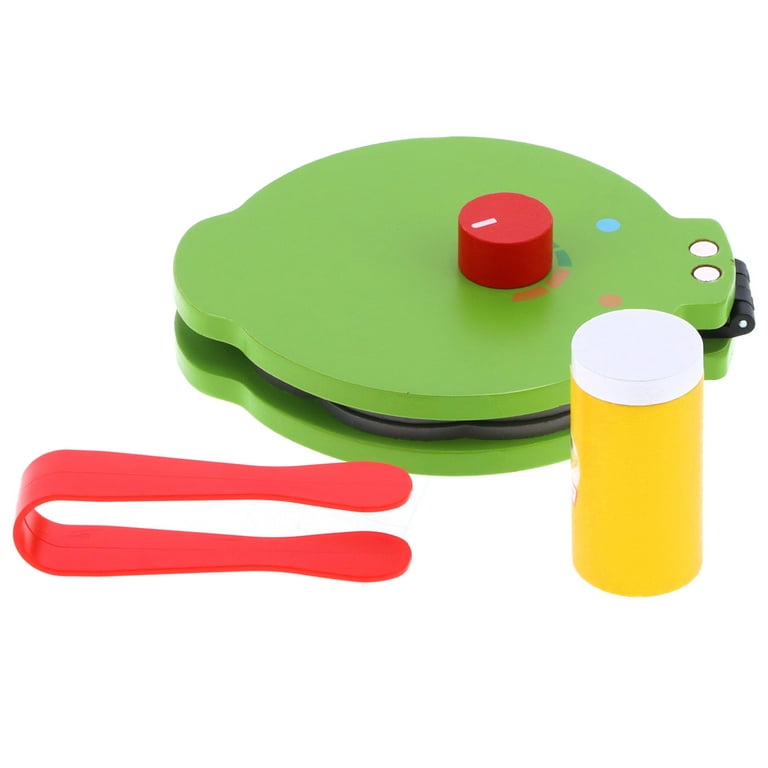 Simulation Pancake Machine Toy, Wood Material Pancake Maker Toy Durable For  Children For Kids 