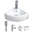 thumbnail image 1 of Lavabo de baño XIFIRY mini de esquina 33 x 33 x 13 cm con kit cromado, 1 of 8