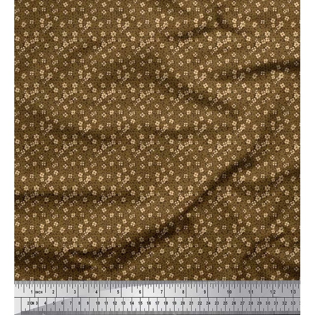 Soimoi Tissu en Rayonne Imprimé Floral au Mètre 42 Pouces de Large
