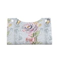 thumbnail image 4 of Lsque Vintage Rose Printed Long Tissue Box Cover Holder, Facial Paper Organizer Dispenser,Triangle with Bottom Belt, PVC Leather Decorative Organizer, 4 of 9