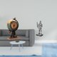 thumbnail image 2 of Figura decorativa moderna de caballero con globo terráqueo, reloj de mesa, adorno artesanal para escritorio, estante, dormitorio, armario, entrada, li, 2 of 8