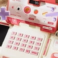 thumbnail image 3 of Juguetes de Caja Registradora de Supermercado Compras Reconocimiento Inteligente Juego de Simulación con Escáner Micrófono Juguete para Niños Rosa, 3 of 7
