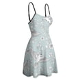 thumbnail image 4 of Birds Floral Pattern Print Summer Dresses For Women A-line Dress Sleeveless Dress, 4 of 6