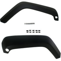 Garage-Pro Front, Driver and Passenger Side Fender Flares Set of 2 Compatible with 2007-2017 Jeep Wrangler & 2018 Wrangler JK Flare, Plastic, Textured Black