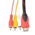 thumbnail image 2 of 1.5M HDMI-compatible to RCA Cable AV Cable Connector Adapter Male to 3-RCA Cable For Computer  DVD  PS-3 Signal Transfer, 2 of 6